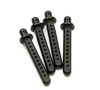 RC Piezas Coche Compatible con Axial para SCX10 1/10 Coche Trepador De Control Remoto Piezas Mejora Accesorios Repuesto 4 Uds Soportes Poste Cuerpo Aleación Metal(Black)