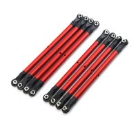 RC Piezas Coche Compatible con Axial para SCX10 90046 para TRX4 Distancia Entre Ejes 313 Mm 1/10 RC Coche Piezas Upgrade Barra De Dirección De Suspensión Mejorada(Red)