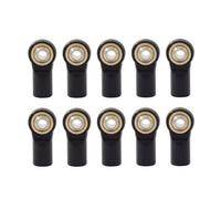 RC Piezas Coche Compatible con AXIAL para SCX10 D90 D110 para Tamiya CC01 1/10 RC, 10 Uds. De Metal M4 20mm, Biela, Extremo De Varilla, Junta Esférica(Black)