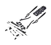 RC Piezas Coche Compatible con Axial para SCX10 para 90046 para 90047 1/10 Piezas Upgrade Coche RC Aluminio Doble Viga I 2WD Pre-Carrera Suspensión Kit Conversión(Black)