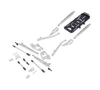 RC Piezas Coche Compatible con Axial para SCX10 para 90046 para 90047 1/10 Piezas Upgrade Coche RC Aluminio Doble Viga I 2WD Pre-Carrera Suspensión Kit Conversión(Silver)