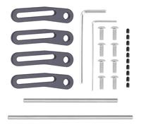 RC Piezas Coche Compatible con Axial para SCX10 para Traxxas para TRX4 1/10 RC Piezas De Mejora Coche Parachoques Delantero Trasero Aluminio Ajustables sobre Orugas(Gray)