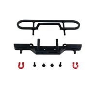 RC Piezas Coche Compatible con FMS 124 FCX24M para Camel Trophy D90 D110 para Discovery of The First Generation 1/12 RC Coche Piezas Upgrade Paragolpes Delantero Aluminio(Black)