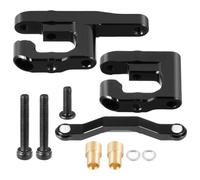 RC Piezas Coche Compatible con Granite para GROM 1/18 RC, Piezas De Mejora De Coche, Barra De Amarre De Dirección De Metal, Kit De Dirección De Montaje De Ahorro De Servo(Black)