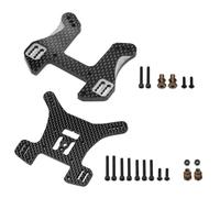 RC Piezas Coche Compatible con Kyosho MP11 IF704 IF705 1/10 RC Piezas De Actualización De Coche Patrón De Fibra De Carbono Placa De Torre De Choque Delantera Trasera
