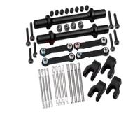RC Piezas Coche Compatible con LOSI para Mini para LMT 1/18 RC Coche Piezas Upgrade Juego De Barras Estabilizadoras Delantera Y Trasera De Aluminio 7075(Black)