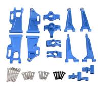 RC Piezas Coche Compatible con MJX 14210 14209 H14BM 1/14 RC Piezas De Coche Copa Dirección Metal Juego Brazo Superior Inferior Soporte Torre Choque Poste del Cuerpo(Blue)