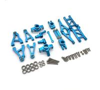 RC Piezas Coche Compatible con MJX 14301 14302 14303 14304 1/14 RC Piezas De Mejora Coche Metal para Brazo Oscilante Taza Dirección Juego 8(Blue)