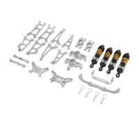 RC Piezas Coche Compatible con MJX para Hyper GO 14211 1/14 RC, Piezas De Coche, Brazo De Metal, Copa De Dirección, Marco De Suspensión, Kit De Columna De Carcasa(Silver)