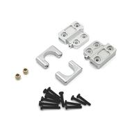 RC Piezas Coche Compatible con Piezas De Mejora Coche para MN82 LC79 1/12 RC, Amortiguador Eje Trasero Metal para Resortes Hoja Fijos para Soporte Montaje Asiento(Silver)