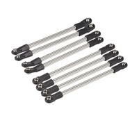 RC Piezas Coche Compatible con SCX10 TF2 1/10 RC Crawler Piezas Upgrade Juego De Barras De Distancia Entre Ejes De Acero Inoxidable 275 Mm con Terminales Roscados M4 Rectos Y Angulados