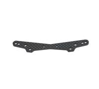RC Piezas Coche Compatible con Tamiya Fighter NXGEN DT04 58741 1/10 RC, Piezas De Mejora Coche, Patrón Fibra Carbono, Placa Torre Choque Delantera Y Trasera