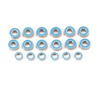 RC Piezas Coche Compatible con Tamiya M05 M06 1/10 Coche Radiocontrol Upgrade Piezas Goma Sellados Kit Cojinetes Bolas 18pzs