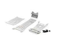 RC Piezas Coche Compatible con Tamiya para Hotshot II 2024 58737 1/10 RC, Mejora De Coche, Piezas De Acero Inoxidable para Chasis, Placa De Deslizamiento, Protector De Eje