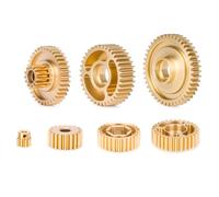 RC Piezas Coche Compatible con Tamiya para Scania 770S R620 para Volvo FH16 3363 1851 para Man TGS 1/14 RC Coche Piezas Upgrade Juego Engranajes Cónicos Latón 7uds