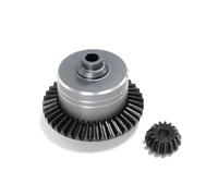 RC Piezas Coche Compatible con Tamiya para TT02 para TT02B XV02 1/10 Piezas Upgrade Coche RC Caja Diferencial Metal RS con Engranaje Principal Acero Engranaje Recto(Silver)