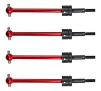 RC Piezas Coche Compatible con Tamiya para TT02B para TT-02B DT02 DT03 DF02 1/10 RC Coche Piezas Upgrade 4uds Juntas De Árbol De Transmisión CVD De Aluminio(Red)