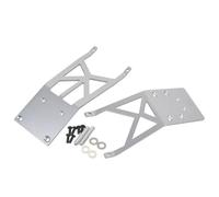 RC Piezas Coche Compatible con Traxxas 2WD para Slash para VXL 5837 1/10 RC, Piezas De Mejora De Coche, Placa De Deslizamiento Delantera Y Trasera De Aleación De Aluminio(Silver)