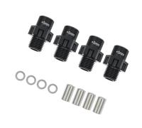 RC Piezas Coche Compatible con Traxxas JATO 4X4 para VXL 9086 1/8 RC Coche Piezas Upgrade Cubos De Rueda 17 Mm Aleación Aluminio 7075 Ensanche +5 Mm(Black)