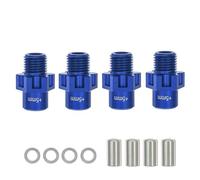 RC Piezas Coche Compatible con Traxxas JATO 4X4 para VXL 9086 1/8 RC Coche Piezas Upgrade Cubos De Rueda 17 Mm Aleación Aluminio 7075 Ensanche +5 Mm(Blue)