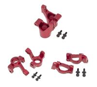 RC Piezas Coche Compatible con Traxxas para LaTrax para Teton 1/18 RC Piezas De Actualización Coche Bloque Dirección Delantera Metal Rueda Trasera Portaeje 6 Uds