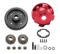 RC Piezas Coche Compatible con TRAXXAS para MAXX para Slash 8980 1/10 1/8 RC Coche Piezas Upgrade Conjunto Diferencial Medio Metal(Red)