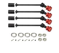 RC Piezas Coche Compatible con Traxxas para MAXX para WideMaxx 1/10 RC Piezas De Coche Eje Transmisión Extendido CVD Acero Metálico Rueda Estriada Hexagonal 8996X 4 Uds