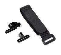 RC Piezas Coche Compatible con Traxxas para Mini para Maxx 2S 1/16 RC Piezas De Actualización Coche Soporte Fijación Batería Aleación Aluminio Correa Nailon(Black)