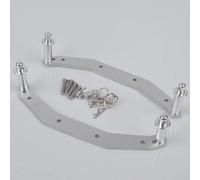 RC Piezas Coche Compatible con Traxxas para Slash 4X4 para Stampede 4X4 1/10 Piezas De Modificación para Mejora De Coche RC, Soportes De Carrocería De Aluminio(Silver)