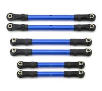 RC Piezas Coche Compatible con Traxxas para Slash para Hoss para Rustler para Stampede 4x4 1/10 Piezas De Coche RC Tensores Metal Varilla Tracción Juego Dirección(Blue)