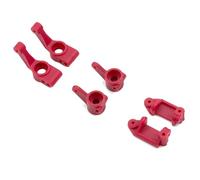 RC Piezas Coche Compatible con Traxxas para Slash para VXL para Rustler para Bandit 1/10 RC Piezas De Coche Bloques Ruedas Delanteras Portadores Eje Trasero Dirección(Red)