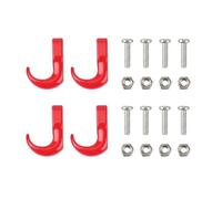 RC Piezas Coche Compatible con Traxxas para TRX4M para Axial para SCX24 1/18 1/24 Piezas De Coche Trepador Control Remoto 4 Uds 16X11Mm Gancho Rescate Grillete Remolque Metal