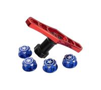 RC Piezas Coche Compatible con Traxxas para X-Maxx para E-Revo para E-Maxx para Summit 1/8 RC Coche Piezas Upgrade 1 Unidad Juego Adaptadors Tuercas Hexagonales Rueda 17 Mm Aluminio(Blue)