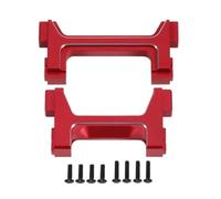 RC Piezas Coche Compatible con TRX-4M 1/18 RC Crawler Piezas De Mejora 1/18 Soportes De Parachoques De Aluminio Y Juego De Montaje De Rieles De Marco Negro Rojo(Red)