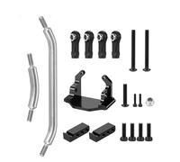 RC Piezas Coche Compatible con TRX-4M 1/18 RC Crawler Piezas Upgrade Soporte Servo Aluminio para Eje Y Barra Dirección Acero Inoxidable con Terminal Esférico Plástico