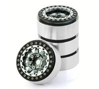 RC Piezas Coche Compatible con TRX4 para Axial para SCX10 AXI03006 Ruitai GRT 86181 1/10 RC Coche Piezas Upgrade Llanta Metálica Beadlock 1,9 Pulgadas(Black)