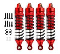 RC Piezas Coche Compatible con Trxs para LaTrax para Teton para Desert para Prerunner SST 1/18 RC Truck Car Parts 4 Piezas Amortiguador Delantero Trasero De Metal(Red)
