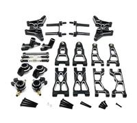 RC Piezas Coche Compatible con UD1201 UD1202 Pro 1/12 RC Coche Piezas Upgrade Kit Copa Dirección Metal Brazo Suspensión Delantero Trasero Torre Amortiguador(Black)