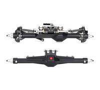 RC Piezas Coche Compatible con Vanquish H10 1/10 RC, Piezas De Actualización De Coche, Accesorios De Repuesto, Juego De Eje Recto Delantero Y Trasero De Aluminio CNC(Black)