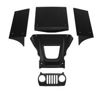 RC Piezas Coche Compatible con Vanquish H10 Optic Sparco Yokohama 1/10 RC Crawler, Piezas De Mejora, Kit De Panel De Placa De Cuerpo De Jaula Enrollable De Aluminio(Black)