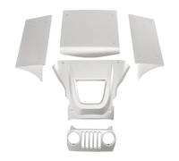 RC Piezas Coche Compatible con Vanquish H10 Optic Sparco Yokohama 1/10 RC, Piezas De Actualización Coche, Kit Panel Placa Cuerpo Jaula Enrollable Aluminio CNC(Silver)