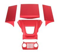 RC Piezas Coche Compatible con Vanquish H10 Optic Sparco Yokohama 1/10 RC, Piezas De Actualización Coche, Kit Panel Placa Cuerpo Jaula Enrollable Aluminio CNC(Red)