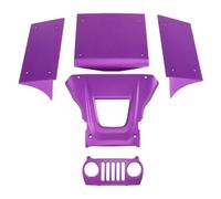 RC Piezas Coche Compatible con Vanquish H10 Optic Sparco Yokohama RTR 1/10 RC Crawler, Piezas De Mejora, Kit De Panel De Placa De Cuerpo De Jaula Enrollable De Aluminio(Purple)