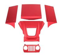 RC Piezas Coche Compatible con Vanquish H10 Optic Sparco Yokohama RTR 1/10 RC Crawler, Piezas De Mejora, Kit De Panel De Placa De Cuerpo De Jaula Enrollable De Aluminio(Red)