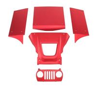 RC Piezas Coche Compatible con Vanquish H10 Optic Sparco Yokohama RTR 1/10 RC Crawler, Piezas De Mejora, Kit De Panel De Placa De Cuerpo De Jaula Enrollable De Aluminio(Red)