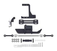 RC Piezas Coche Compatible con Vanquish VS4-10 para Phoenix F10 1/10 RC, Piezas De Actualización De Coche, Kit De Dirección Hidráulica De Aluminio CNC con Soporte Servo DIY(Black)
