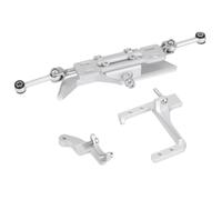 RC Piezas Coche Compatible con Vanquish VS4-10 para Phoenix F10 1/10 RC, Piezas De Actualización De Coche, Kit De Dirección Hidráulica De Aluminio CNC con Soporte Servo DIY(Silver)