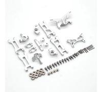 RC Piezas Coche Compatible con Wltoys 244016 para LOSI Micro-B 1/24 RC Piezas De Coche Metal para Brazo Oscilante C para Asiento Copa Dirección Rueda Trasera Juego 7(Silver)
