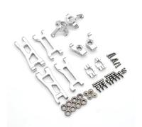 RC Piezas Coche Compatible con Wltoys 244016 para LOSI Micro-B 1/24 RC Piezas De Coche Metal para Brazo Oscilante C para Asiento Taza Dirección Rueda Trasera Juego 5(Silver)