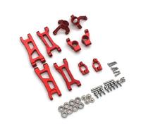 RC Piezas Coche Compatible con Wltoys 244016 para LOSI Micro-B 1/24 RC Piezas De Coche Metal para Brazo Oscilante C para Asiento Taza Dirección Rueda Trasera Juego 5(Red)